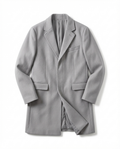 Herrenmantel aus Wollmischung Ludovico Grau – Weiss Modehaus