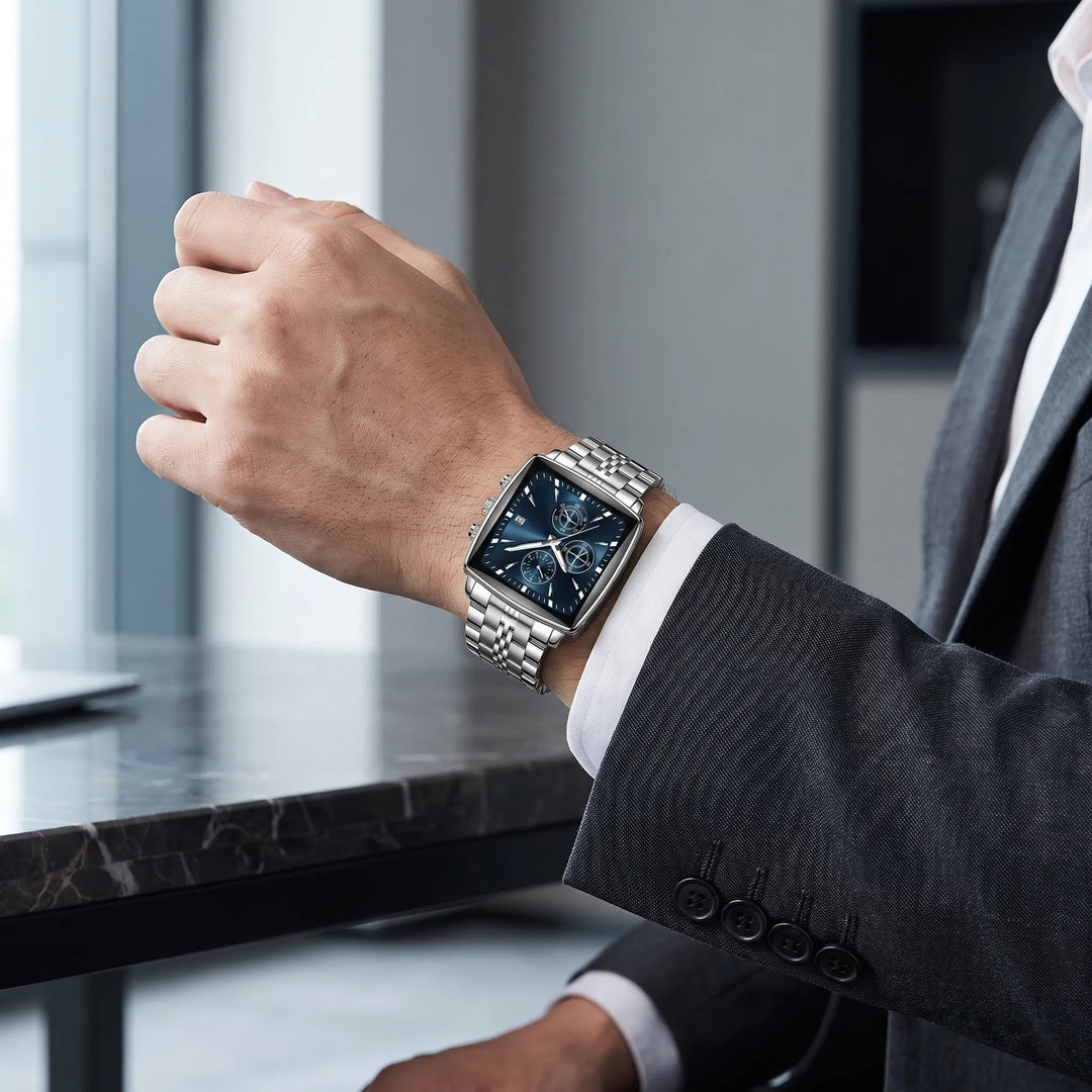 Valentin™ | Rechteckiger Chronograph mit Datumsfenster