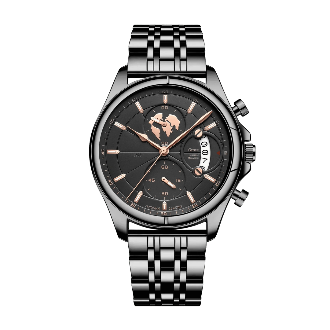 Benedikt™ | Ultraflacher Chronograph mit Saphirglas