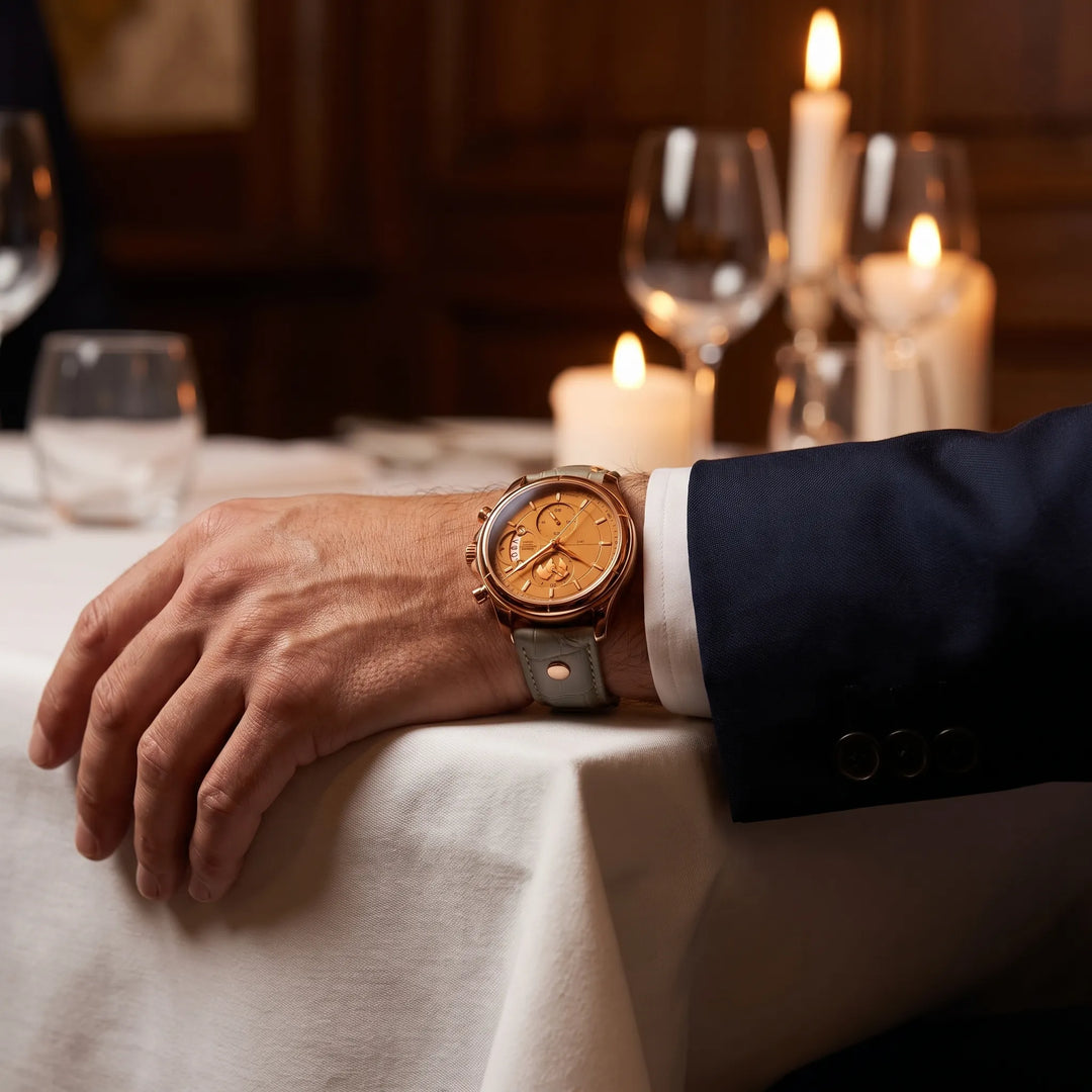 Benedikt™ | Ultraflacher Chronograph mit Saphirglas