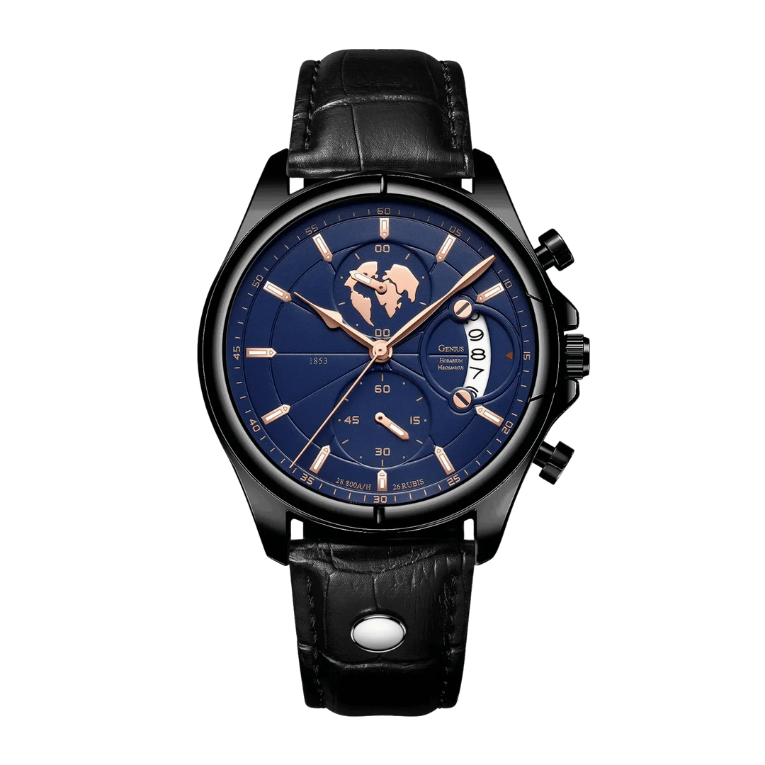 Benedikt™ | Ultraflacher Chronograph mit Saphirglas