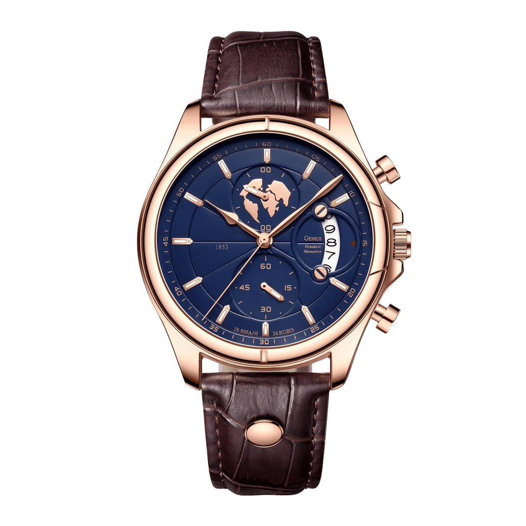 Benedikt™ | Ultraflacher Chronograph mit Saphirglas