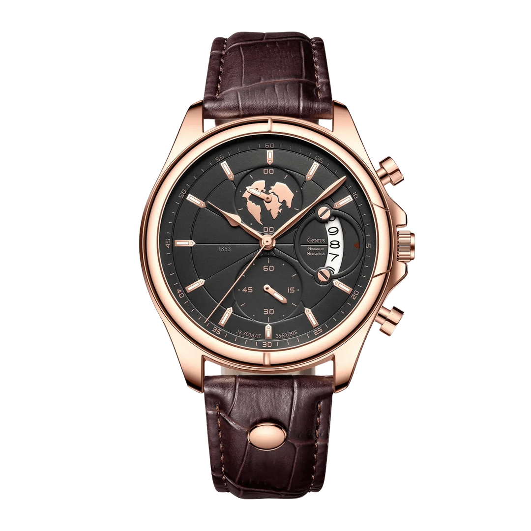 Benedikt™ | Ultraflacher Chronograph mit Saphirglas