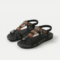 Orthopädische Sandalen im Ibiza-Stil für Komfort & Eleganz Nada Schwarz – Weiss Modehaus