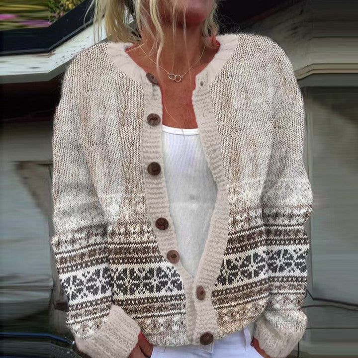 Isländische Strickjacke in Roh und Erdtönen Damen Olalla – Bild 2