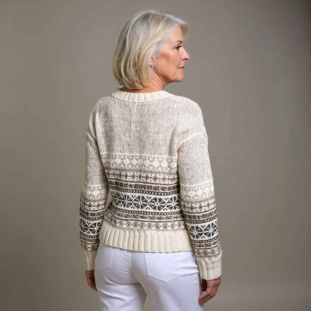 Isländische Strickjacke in Roh und Erdtönen Damen Olalla – Bild 3
