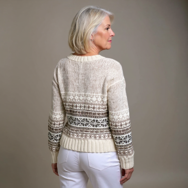 Isländische Strickjacke in Roh und Erdtönen Damen Olalla – Bild 3