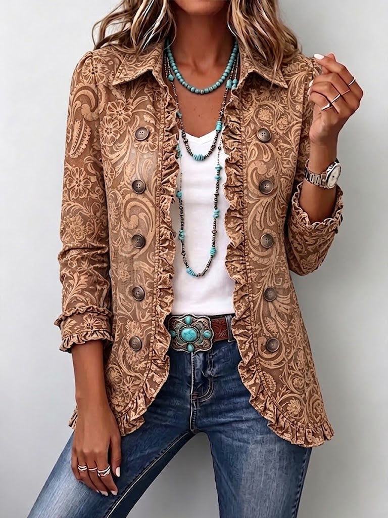 Vintage Blumenjacke Concepción – Weiss Modehaus