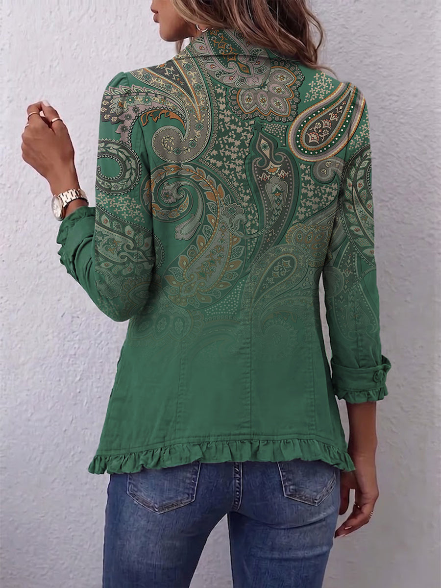 Cashmere Jacke Grün Jacinta – Bild 2