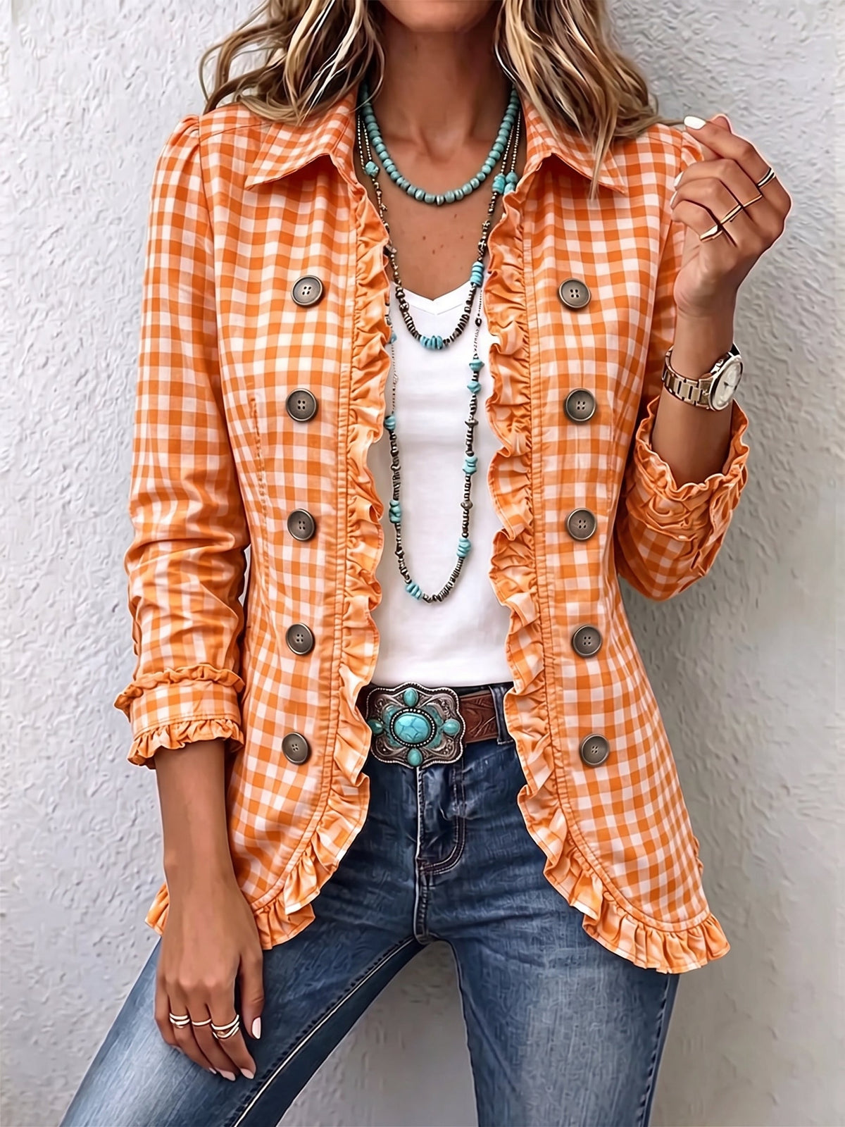 Vichy-Jacke Grün Purificación – Bild 2