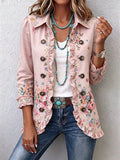 Blumenjacke mit Knöpfen Araceli – Weiss Modehaus