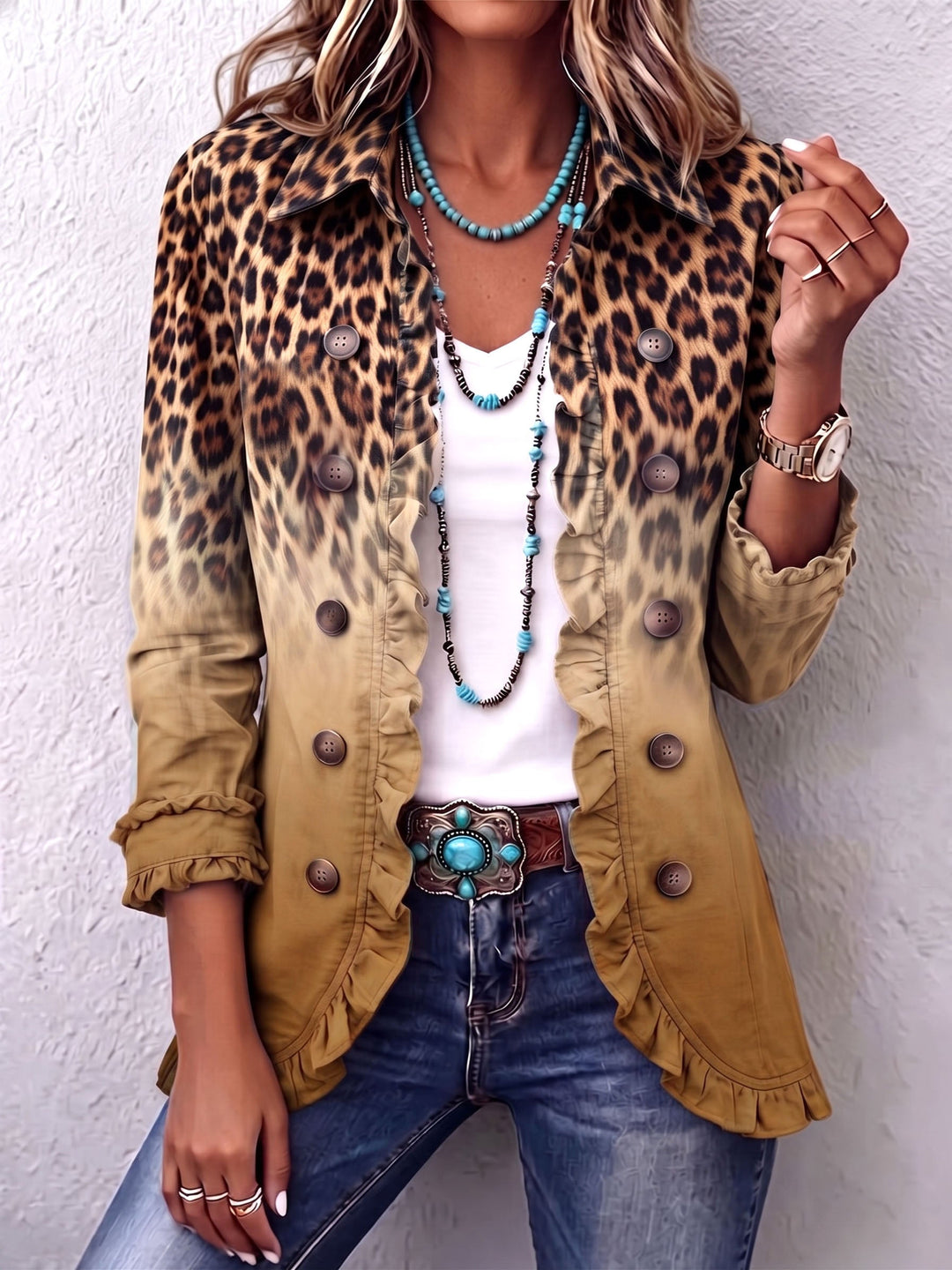 Blazer Leopardo Ocker Reyes – Weiss Modehaus