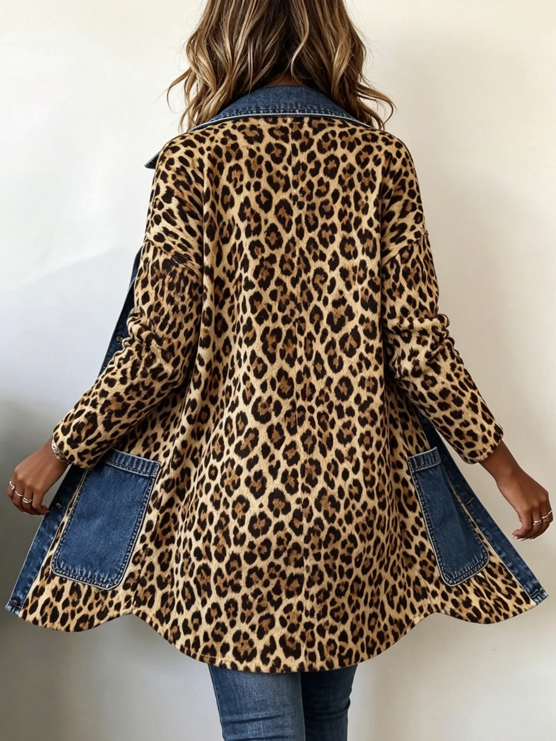 Lorena Leoparden-Denimjacke – Bild 4