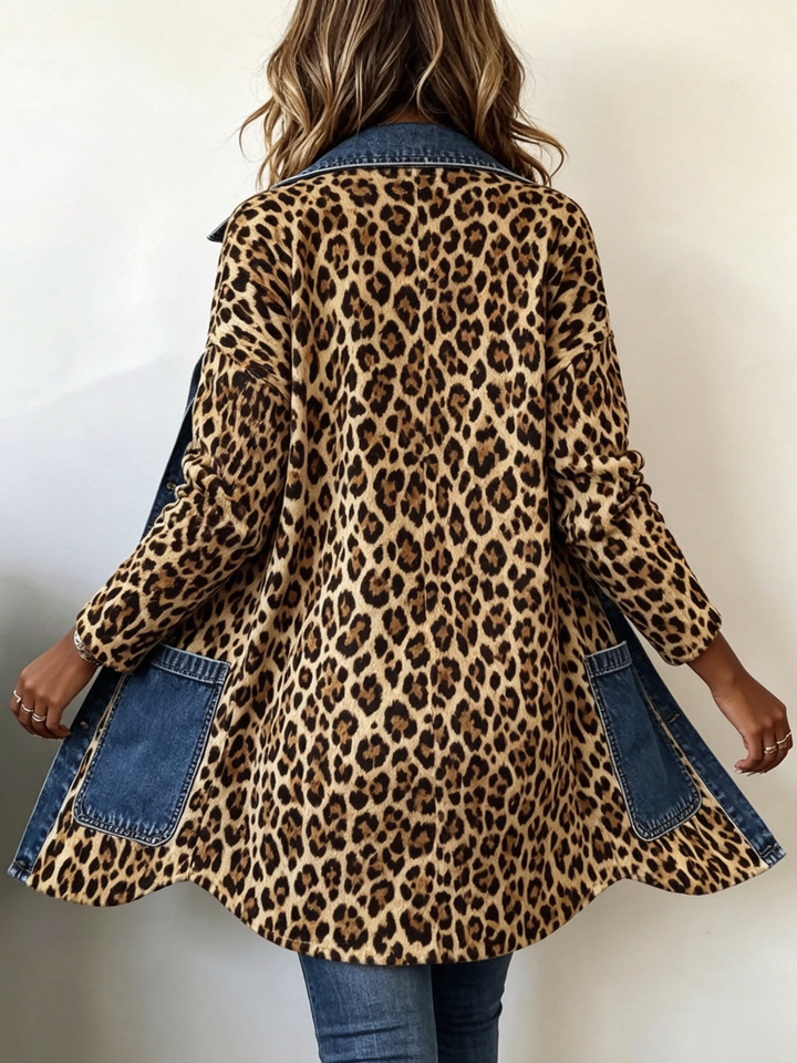 Lorena Leoparden-Denimjacke – Bild 4