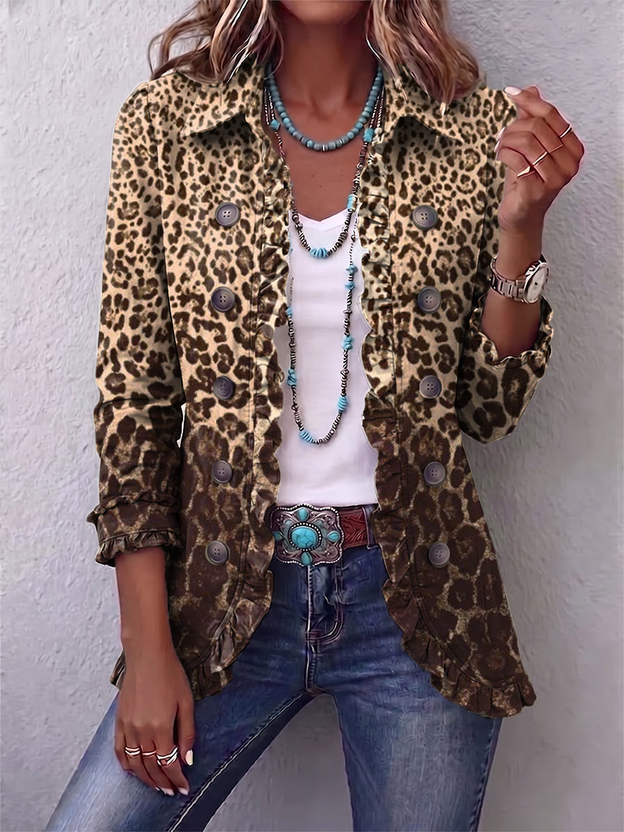 Weiche Leopardenjacke Nazaret – Weiss Modehaus