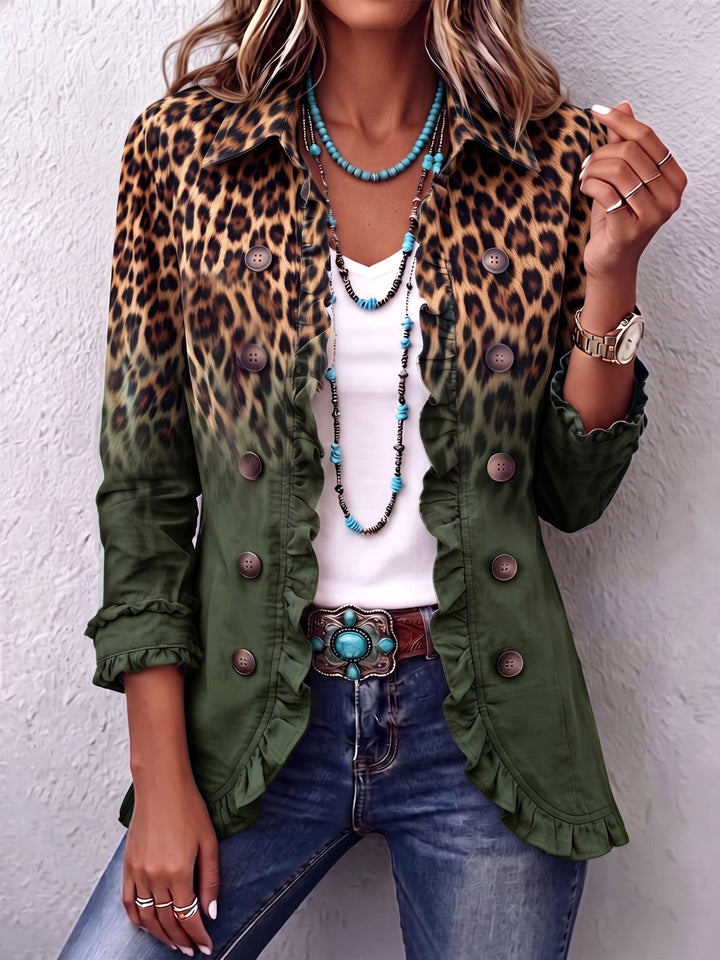 Blazer Leopardenmuster Grün Mercedes – Bild 7