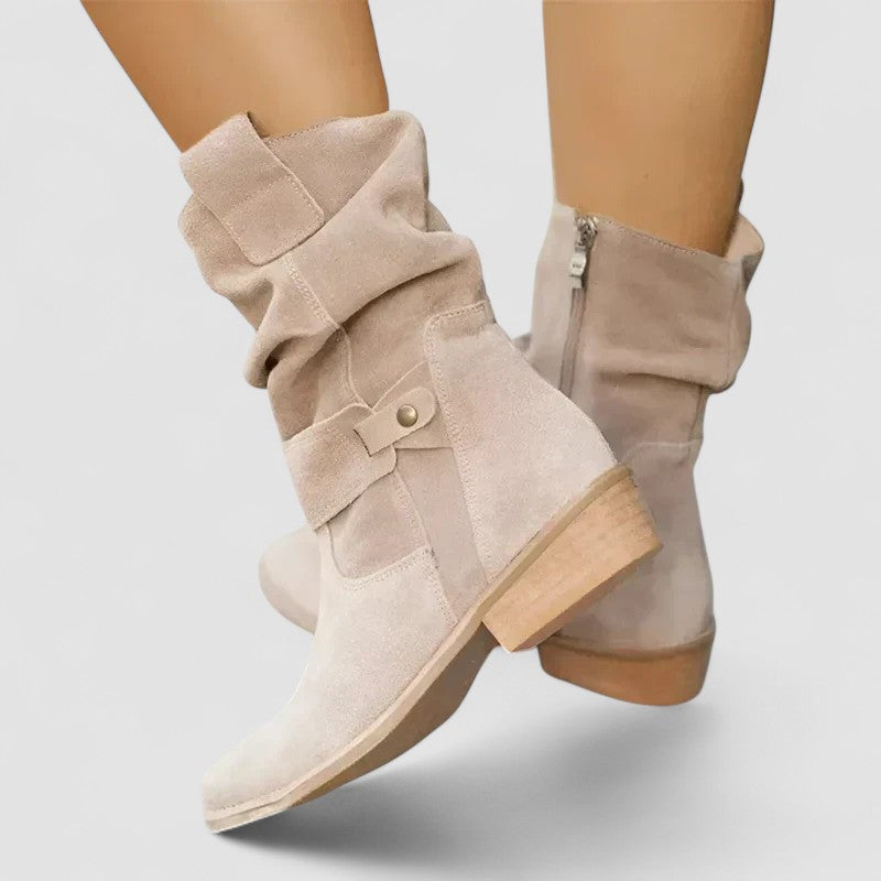 Orthopädische Westernstiefel Truus Beige – Weiss Modehaus