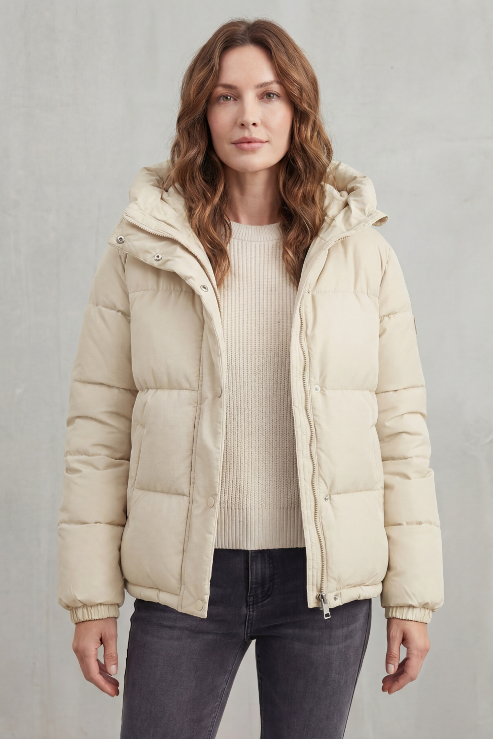 Kurze Daunenjacke mit Kapuze Damen Miriam – Bild 7