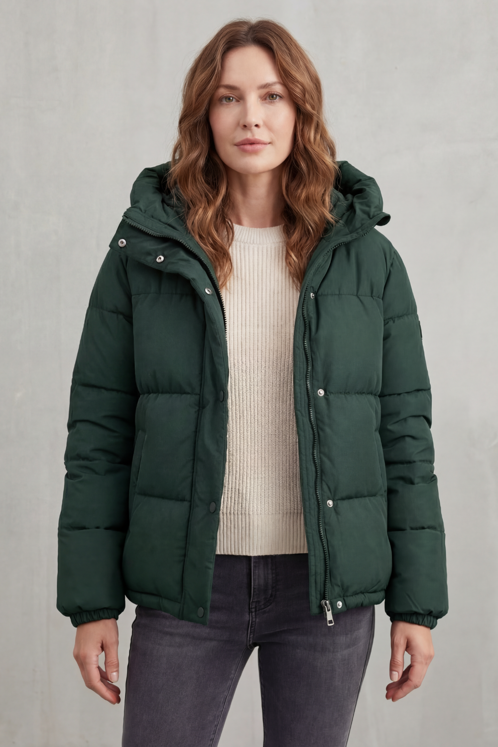 Kurze Daunenjacke mit Kapuze Damen Miriam – Bild 8
