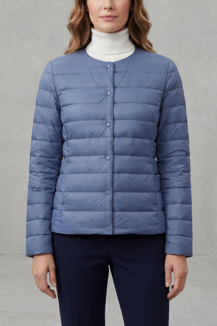 Steppjacke mit Füllung Damen Daria Blau – Weiss Modehaus