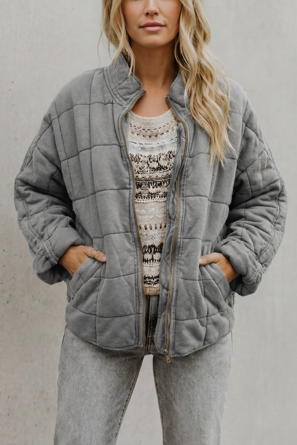 Steppjacke mit Reißverschluss Damen Bruna – Bild 2