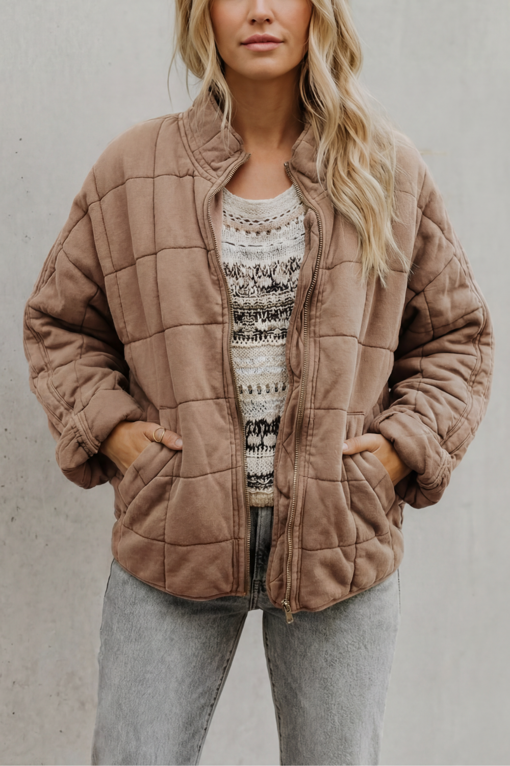 Steppjacke mit Reißverschluss Damen Bruna – Bild 3