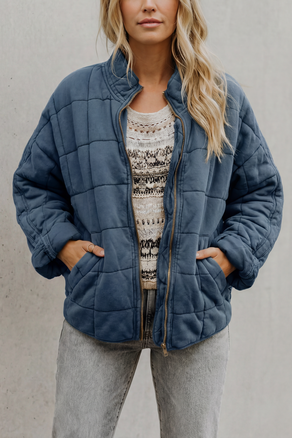 Steppjacke mit Reißverschluss Damen Bruna – Bild 4