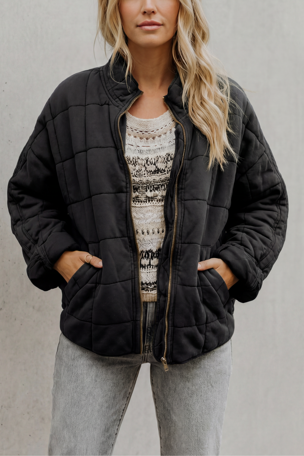 Steppjacke mit Reißverschluss Damen Bruna – Bild 5