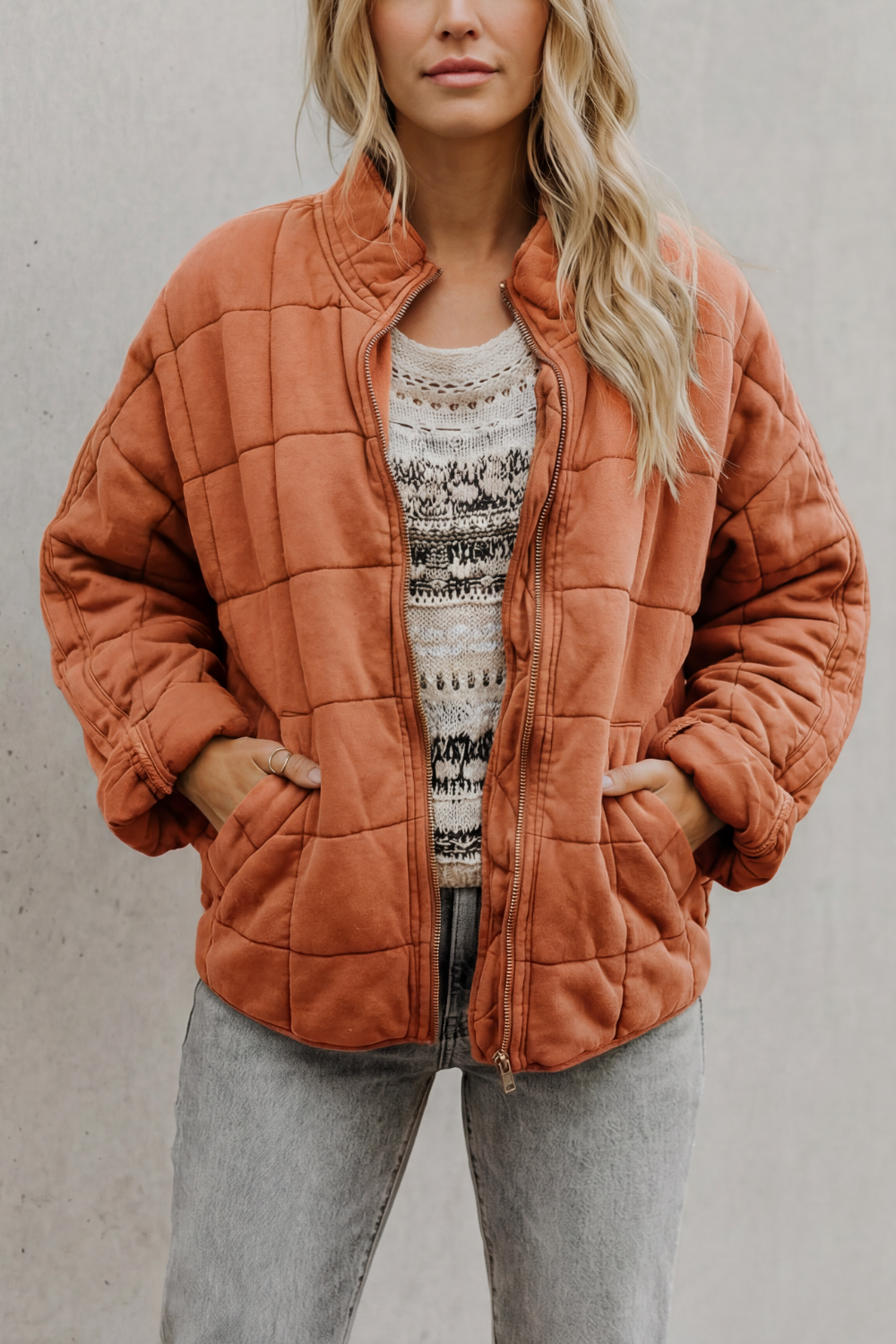 Steppjacke mit Reißverschluss Damen Bruna – Bild 9