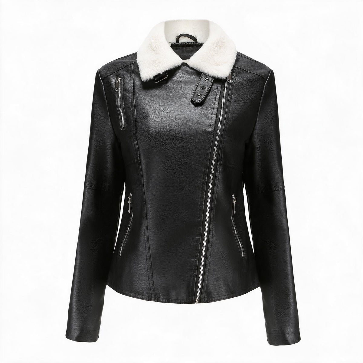 Larkspur Echtlederjacke Damen Schwarz – Weiss Modehaus