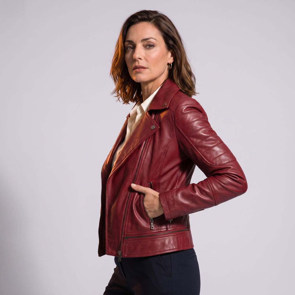 Flame Echtlederjacke Damen – Bild 5