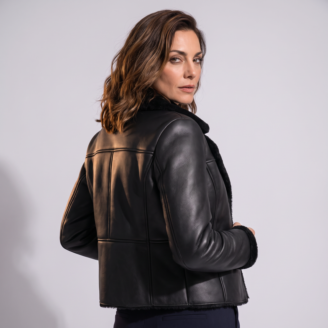 Sabine Echtlederjacke Damen – Bild 3