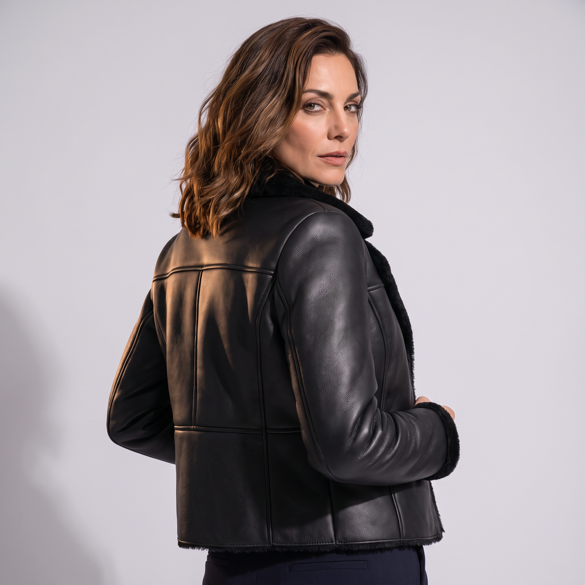 Sabine Echtlederjacke Damen – Bild 3