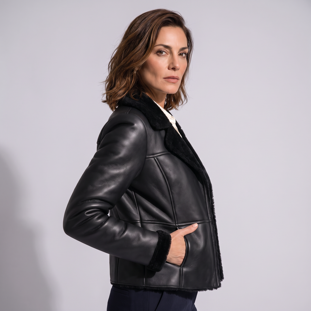 Sabine Echtlederjacke Damen – Bild 4