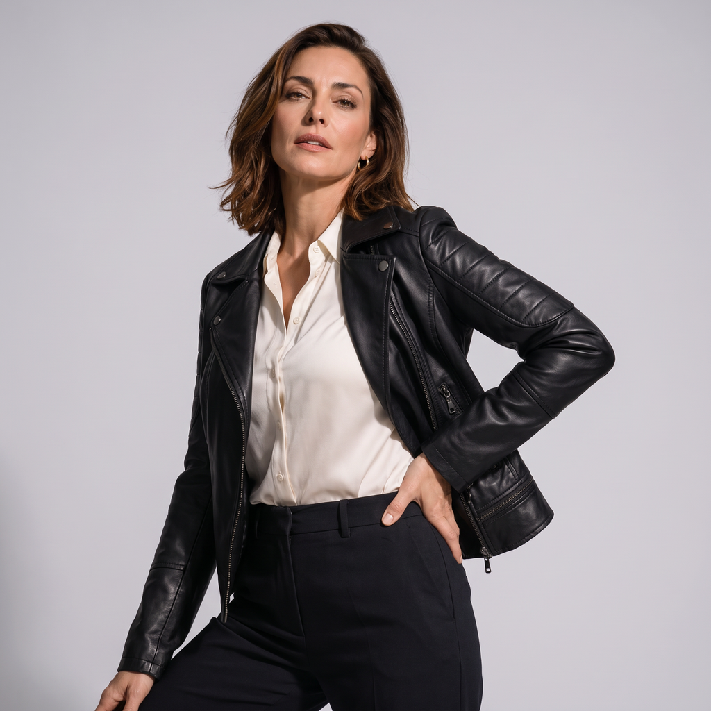 Flame Echtlederjacke Damen – Bild 2