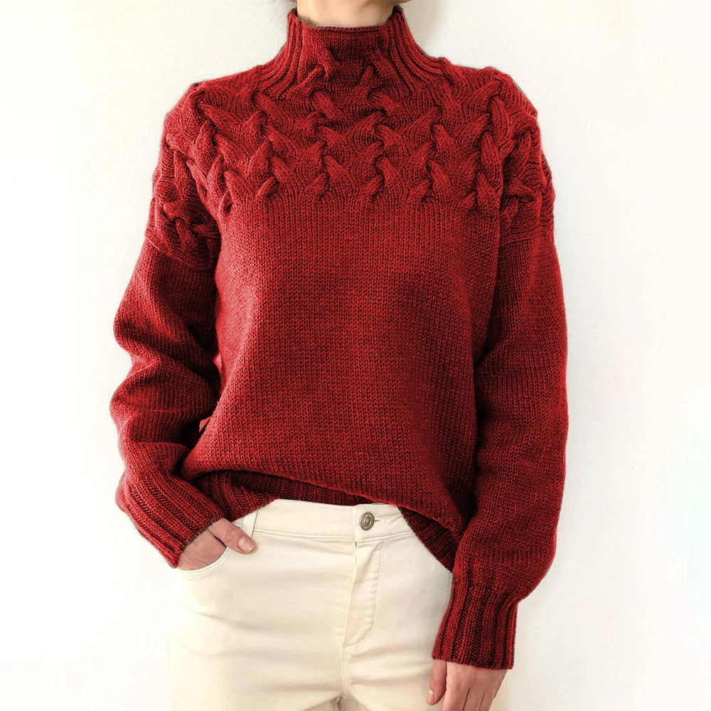 Warmer Rollkragenpullover Damen Elena – Bild 4