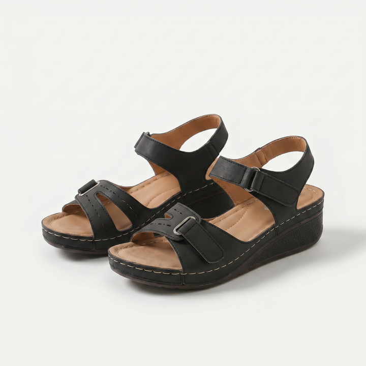 Bequeme Orthopädische Sandalen mit Keilabsatz Sandy – Bild 5