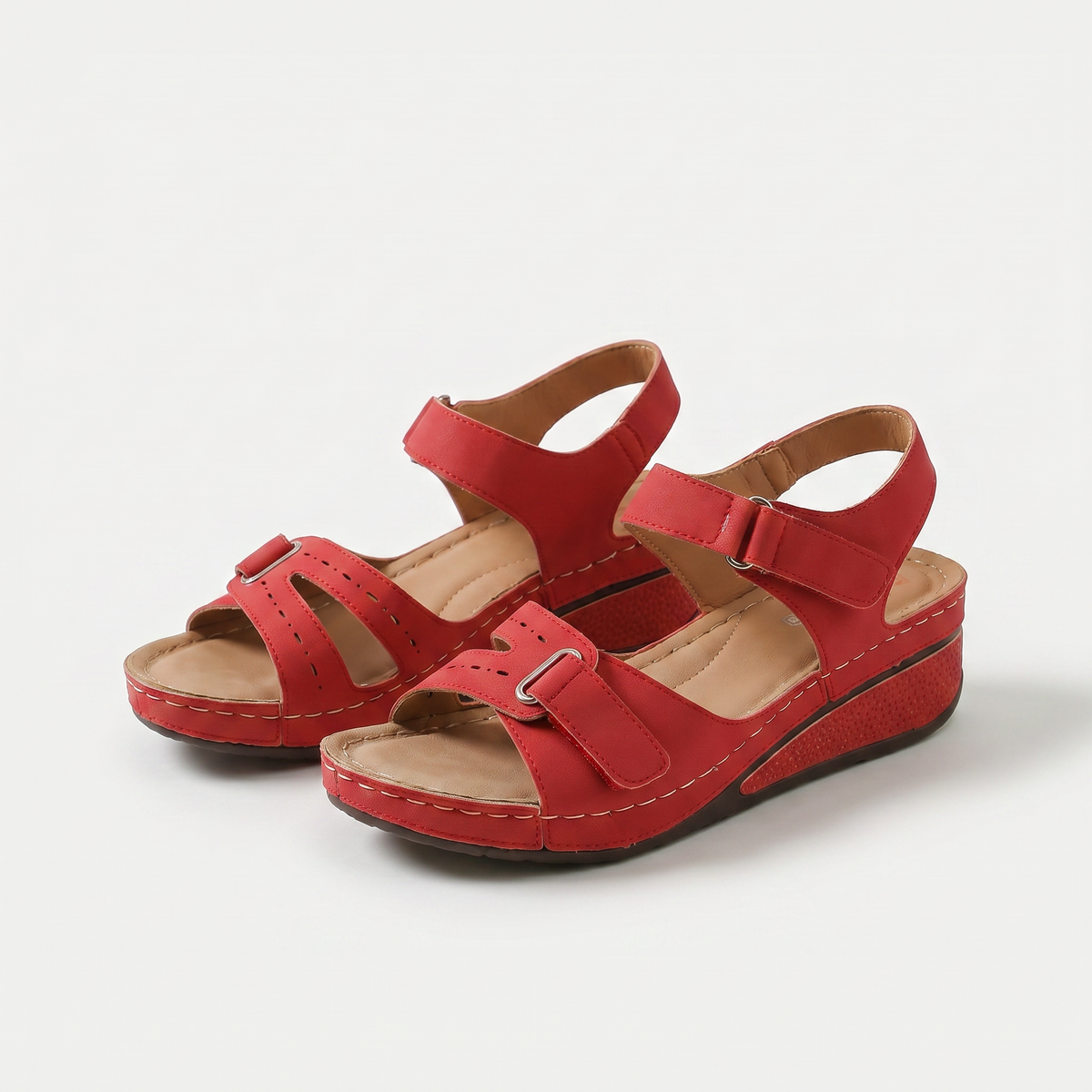 Bequeme Orthopädische Sandalen mit Keilabsatz Sandy – Bild 3