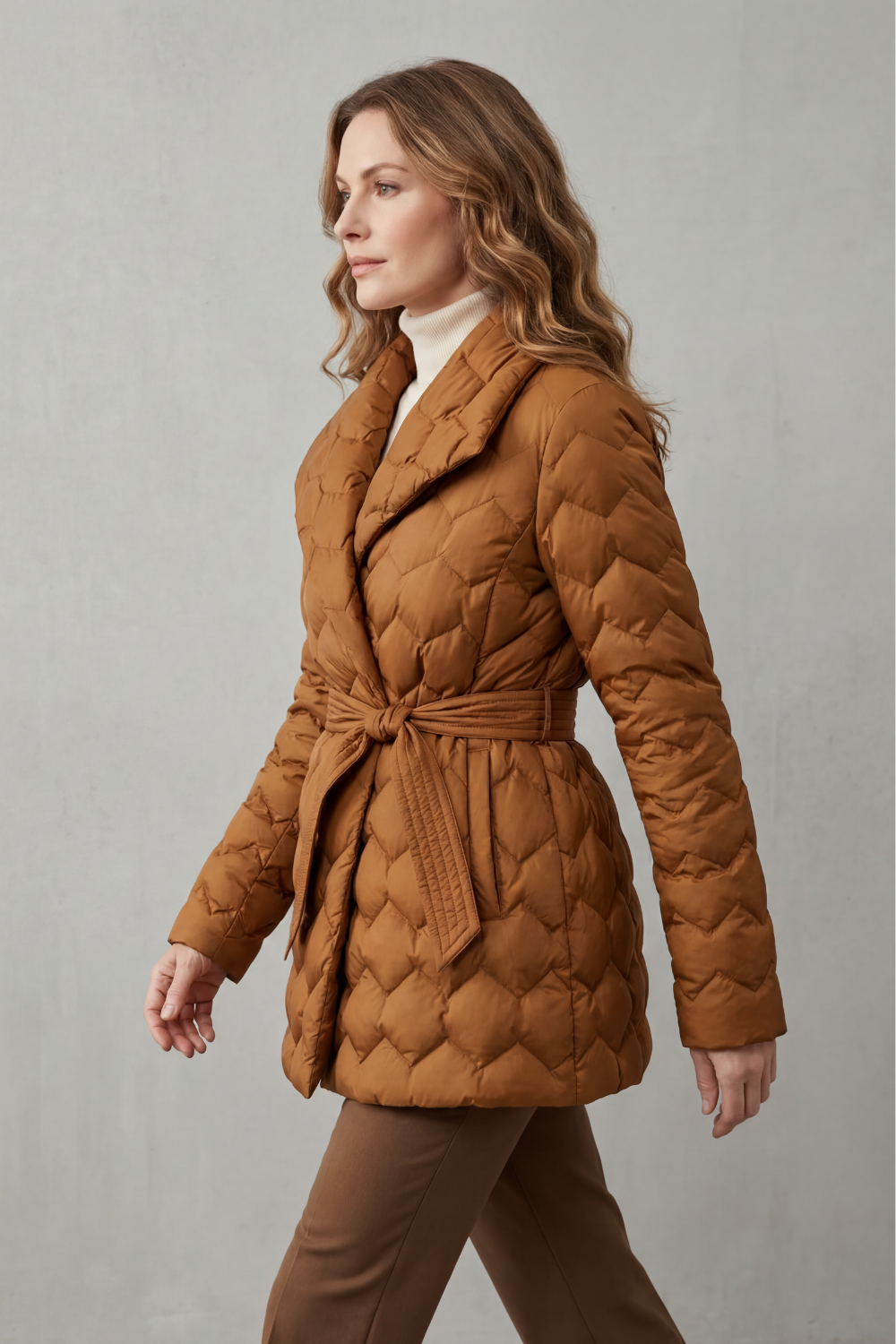 Sculpted Daunenjacke mit Gürtel Damen Diletta – Bild 3