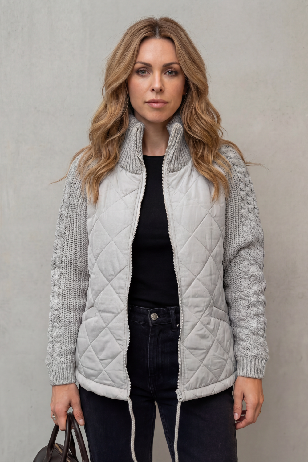 Steppjacke mit Strickbündchen Damen Carolina – Bild 10