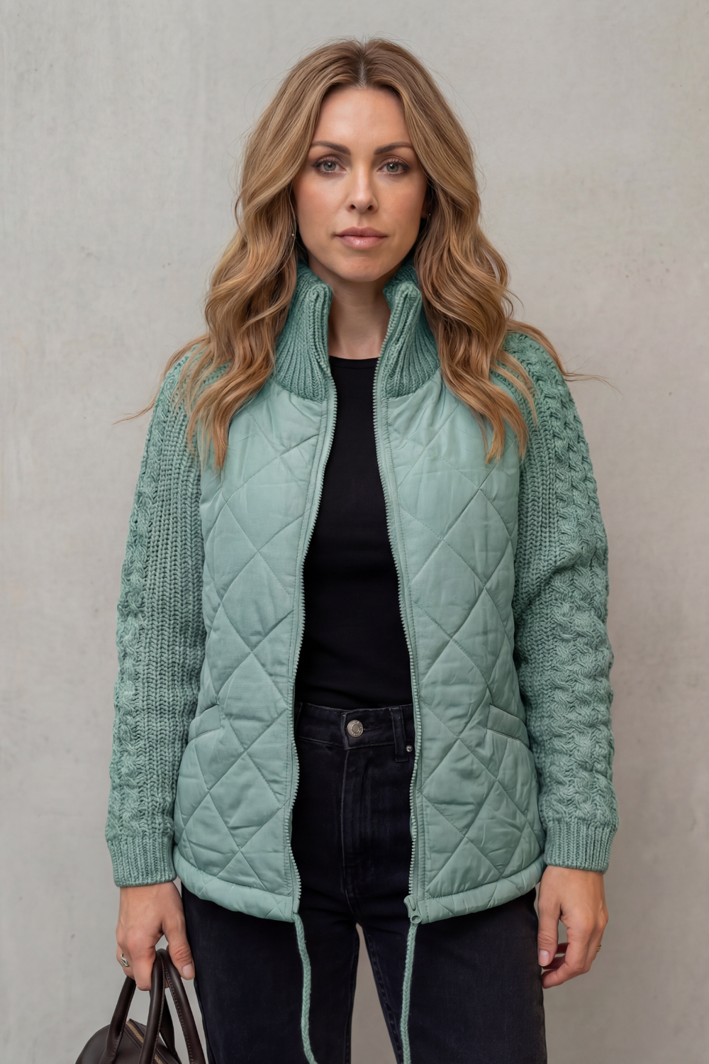 Steppjacke mit Strickbündchen Damen Carolina – Bild 11
