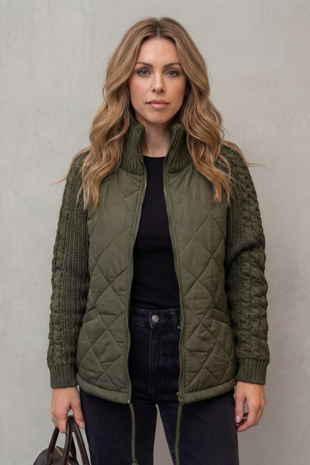 Steppjacke mit Strickbündchen Damen Carolina – Bild 12