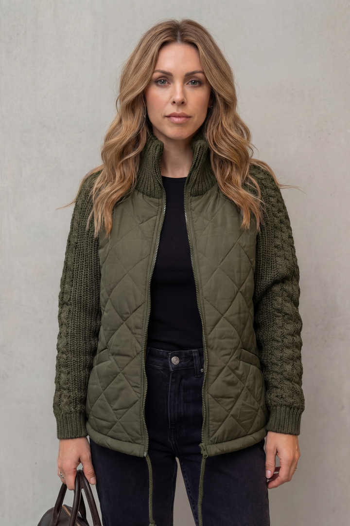 Steppjacke mit Strickbündchen Damen Carolina – Bild 12