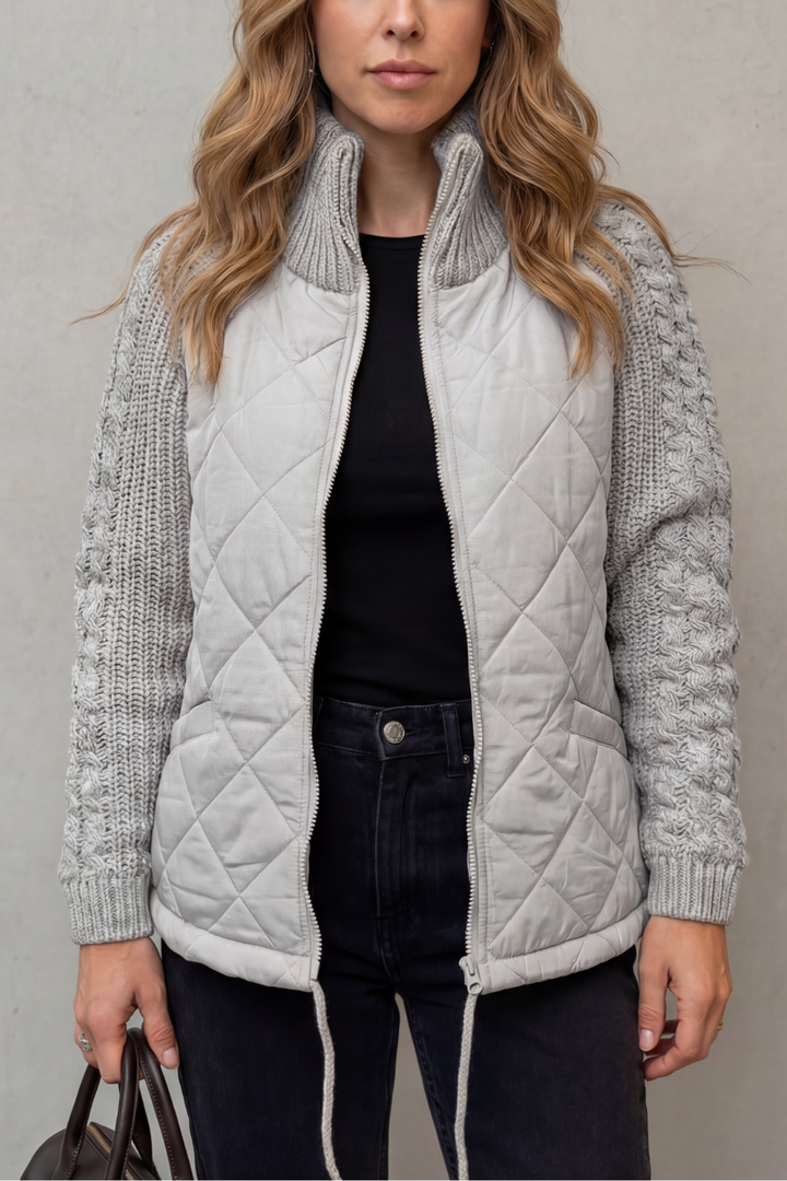 Steppjacke mit Strickbündchen Damen Carolina – Bild 3