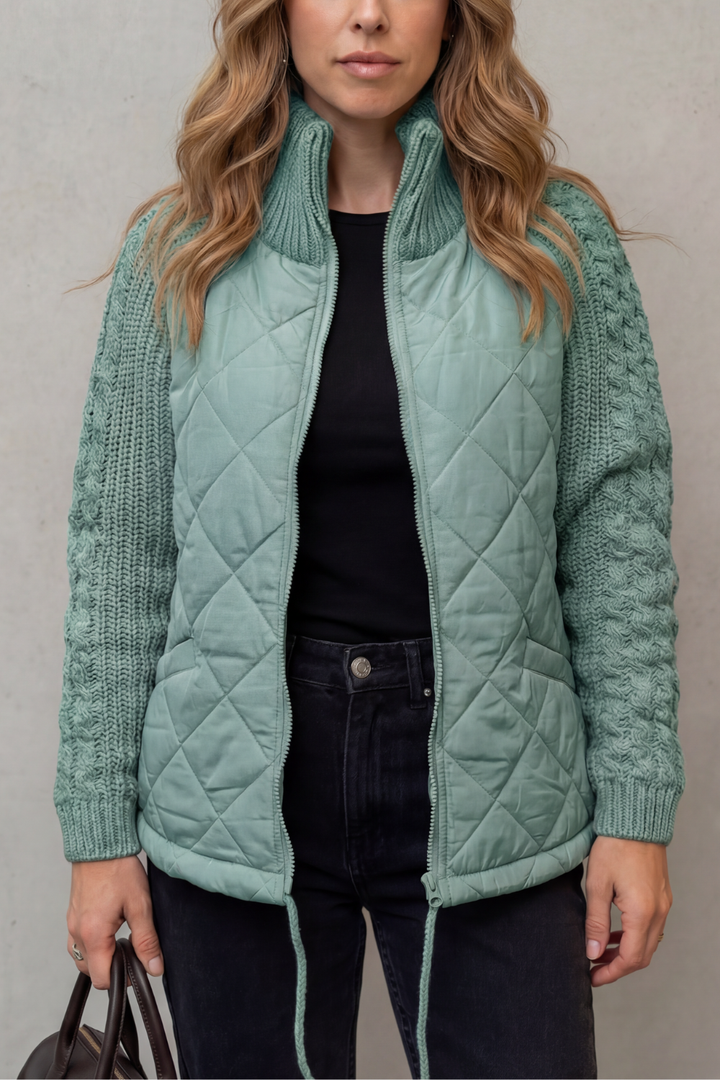Steppjacke mit Strickbündchen Damen Carolina – Bild 4