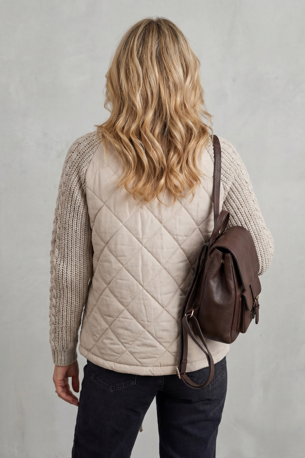 Steppjacke mit Strickbündchen Damen Carolina – Bild 8
