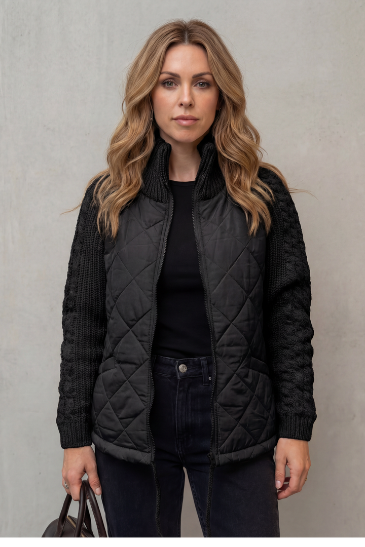 Steppjacke mit Strickbündchen Damen Carolina – Bild 9