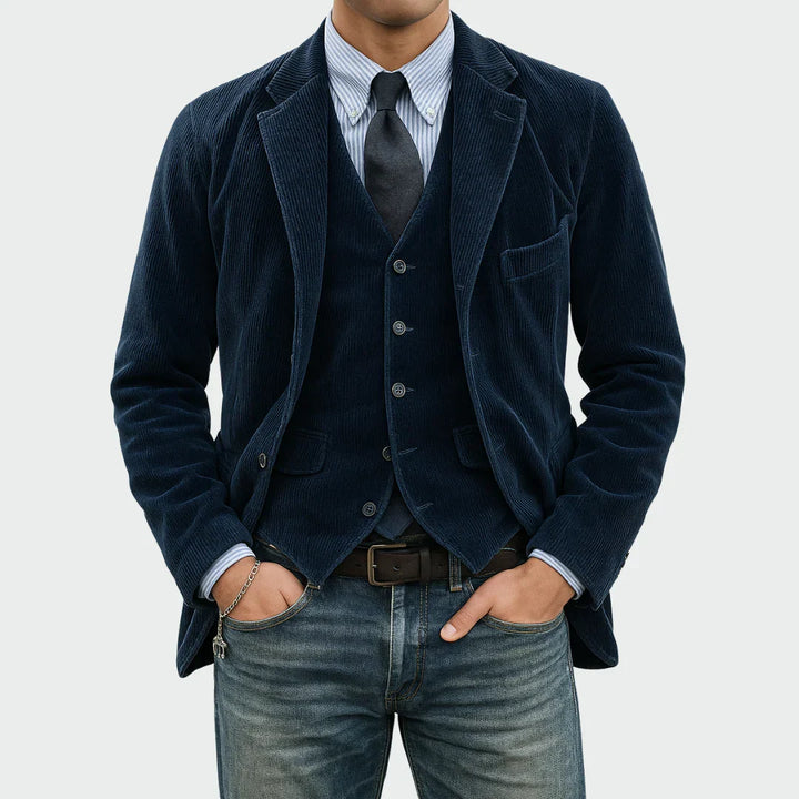 Urs™ | Tailliertes Blazer- und Westen-Set