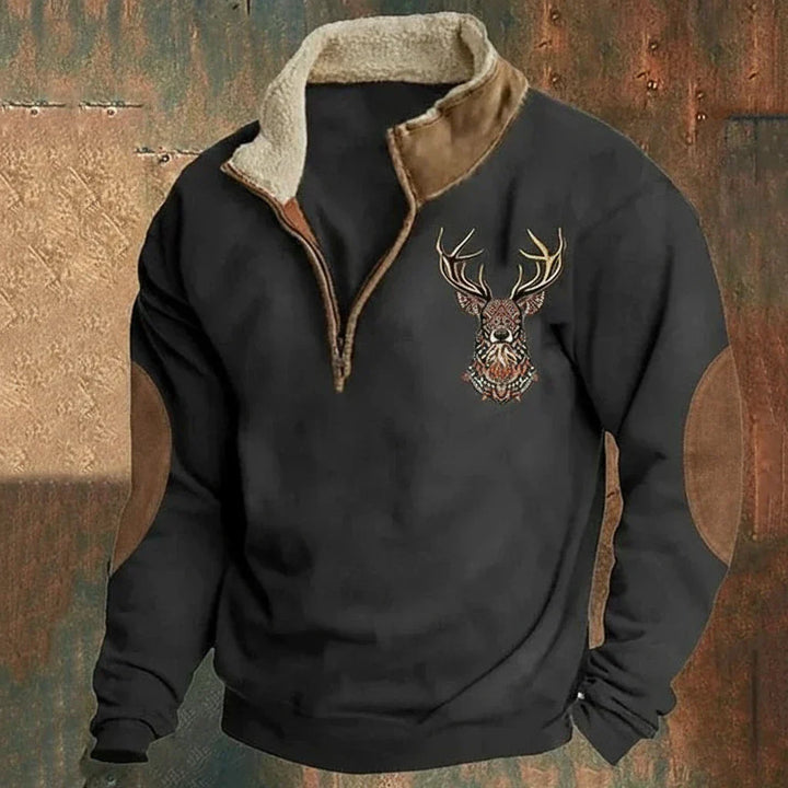 Herrenpullover mit Hirschmotiv Patrizio – Bild 3