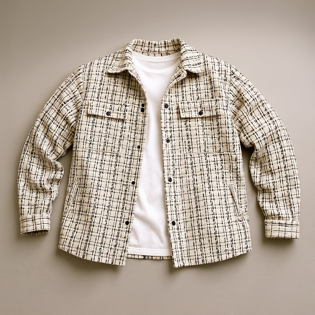 Herren-Sovracamicia aus Tweed Matteo – Bild 3